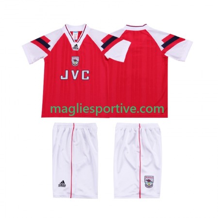 Completo Calcio Arsenal 1992 Retro Bambino Divisa Prima 1994